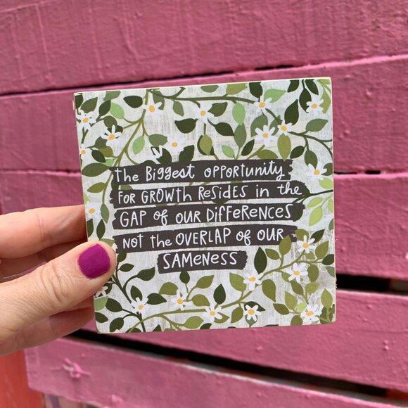 Biggest Opportunity For Growth Block Sign | 4" x 4" - Picture 1 of 6